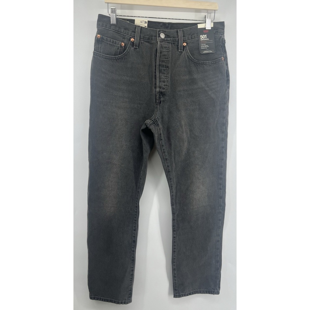 Levis 501 Button Fly Gray Jeans Tagged 31/30 Measure 33/30 New NWT